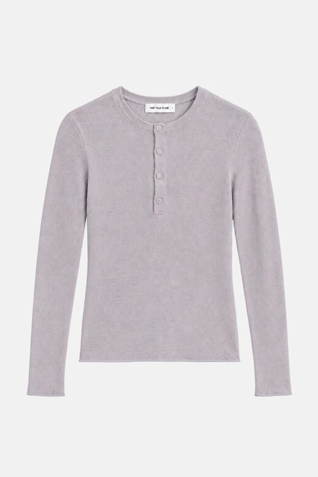 Sylvia Cashmere Henley Sweater Pale Grey