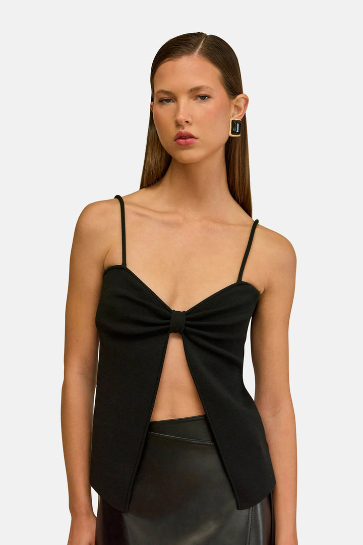 Lennon Knit Top Black