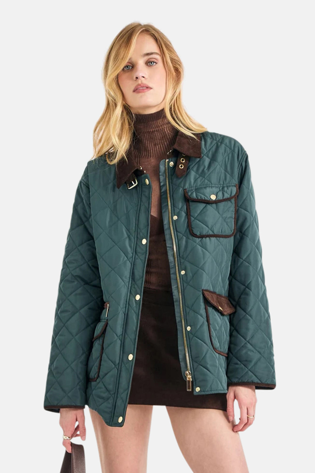 Liana Coat in Evergreen