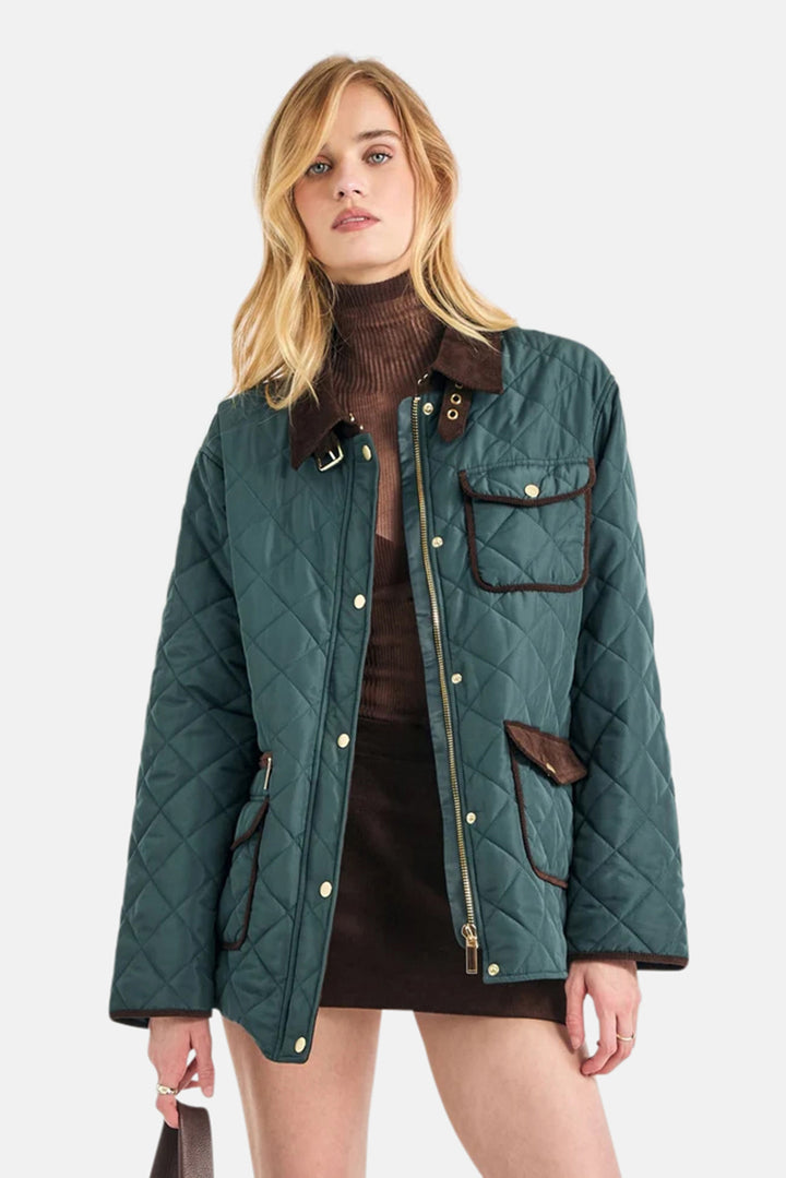 Liana Coat in Evergreen