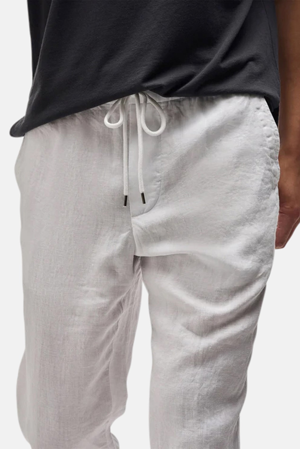 James Perse Lightweight Linen Pant French White – blueandcream