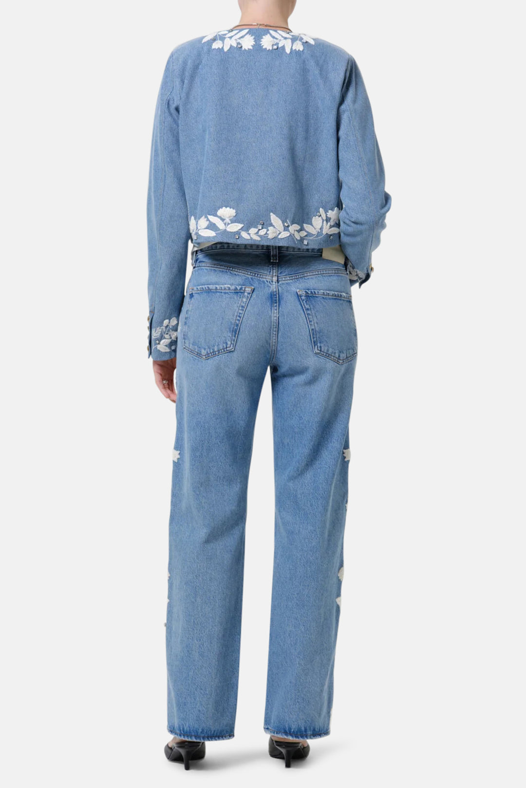 Lindz Easy Straight with Floral Emb in Cupid