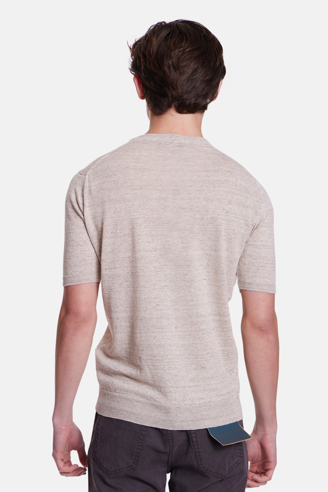 Linen Knit Tee Beige