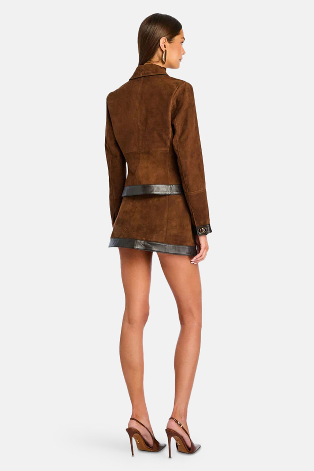 Lisbeth Leather Skirt Chocolate/Tobacco