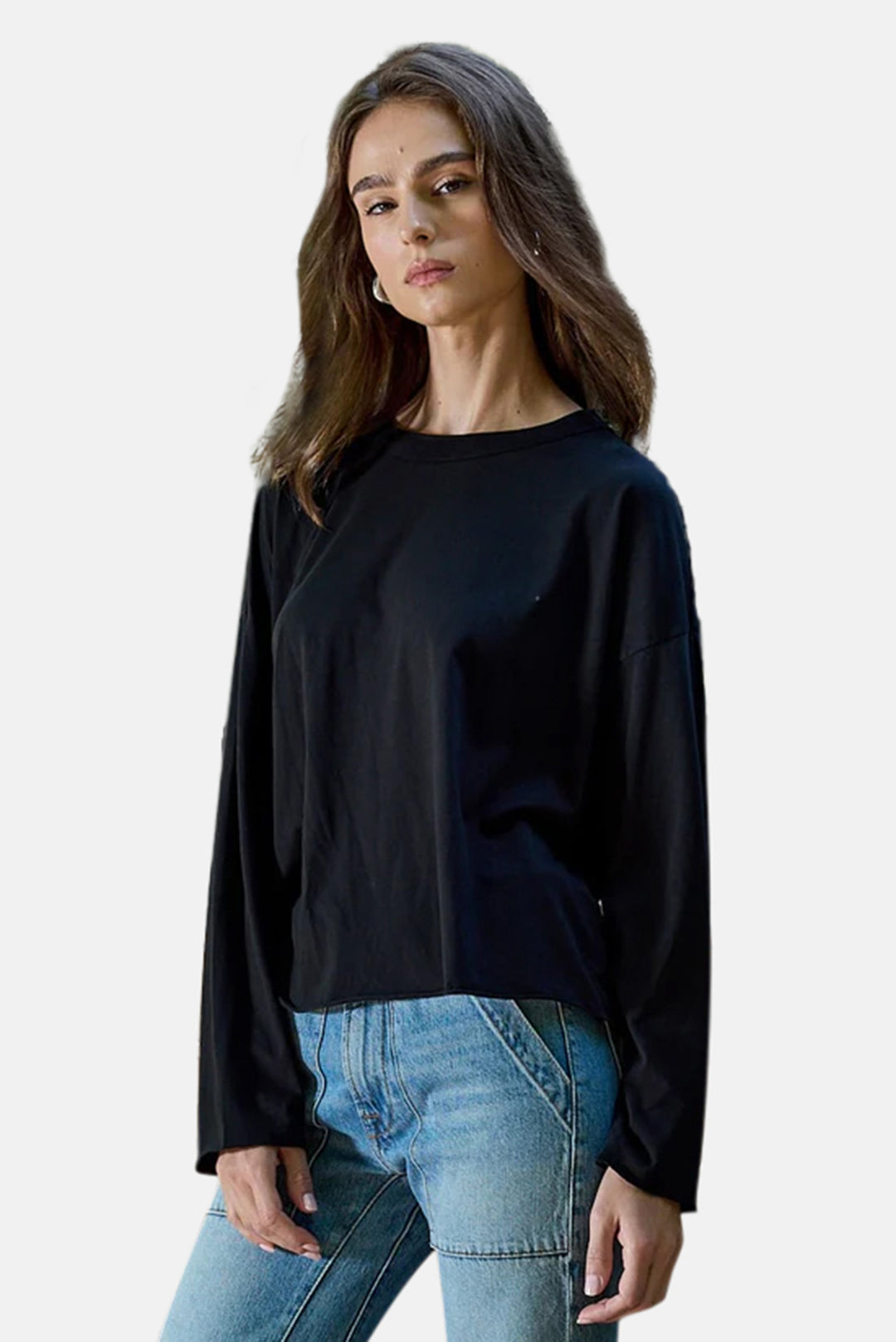 Loffler Boxy Fine Jersey Tee Black