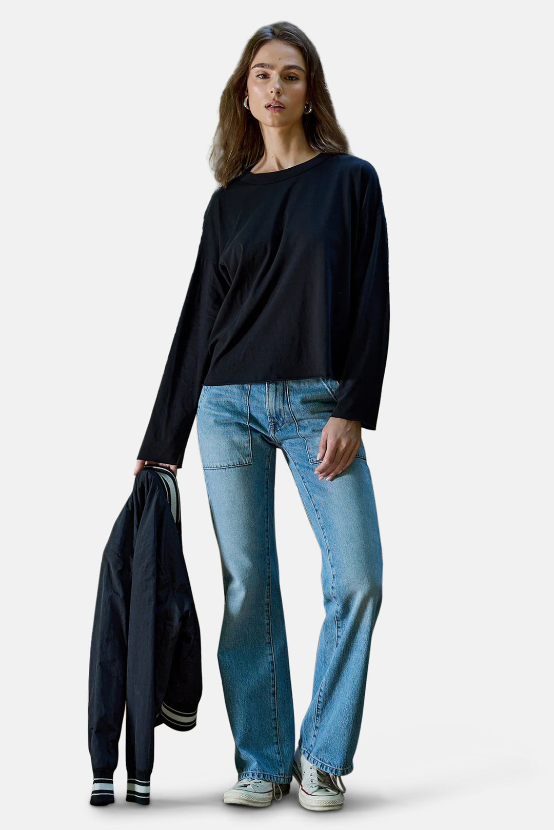 Loffler Boxy Fine Jersey Tee Black