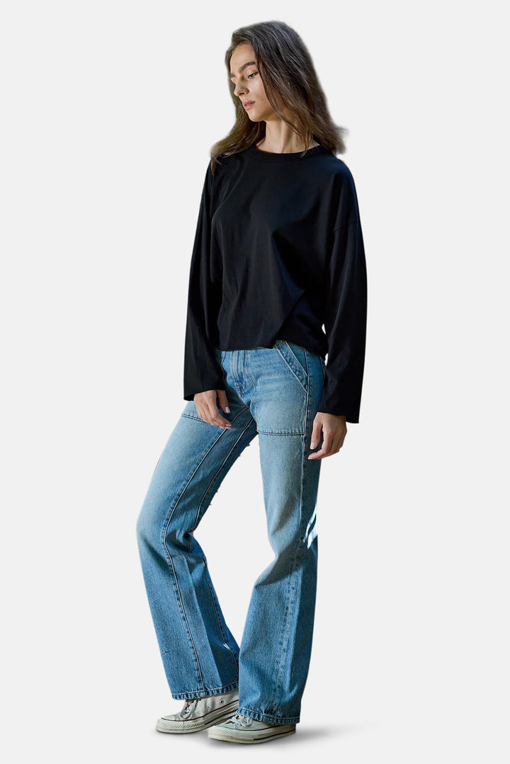 Loffler Boxy Fine Jersey Tee Black