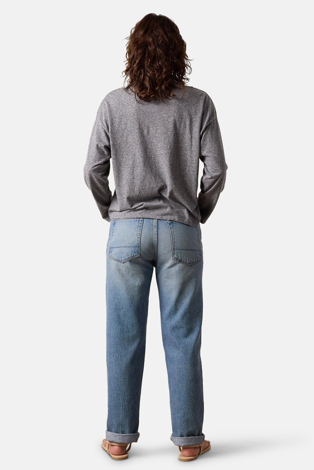 Loffler Boxy Melange Jersey Tee Charcoal Heather Grey