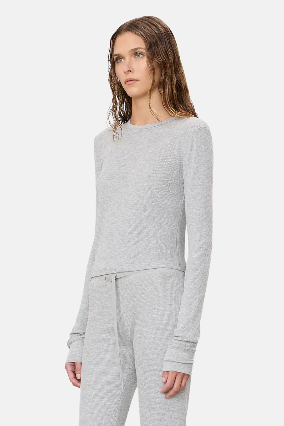 Long Sleeve Thermal Heather Grey