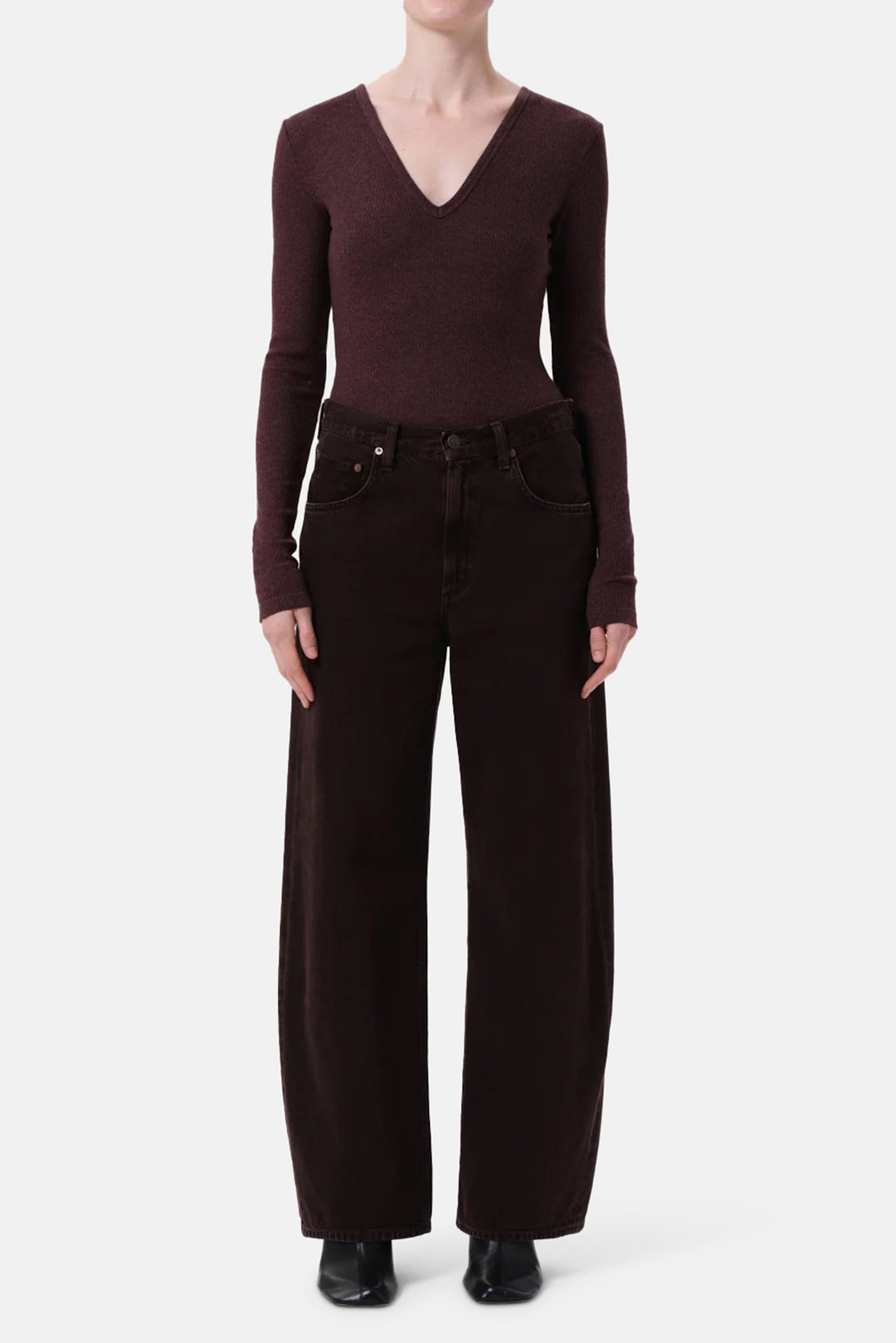 Low Curve Jean in Sloe Berry