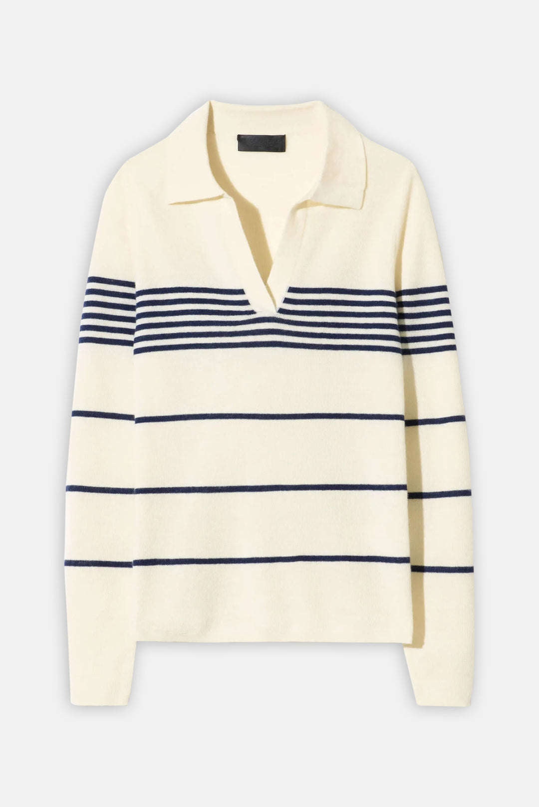 Lucille Multi Stripe Polo Ivory/Navy Stripe