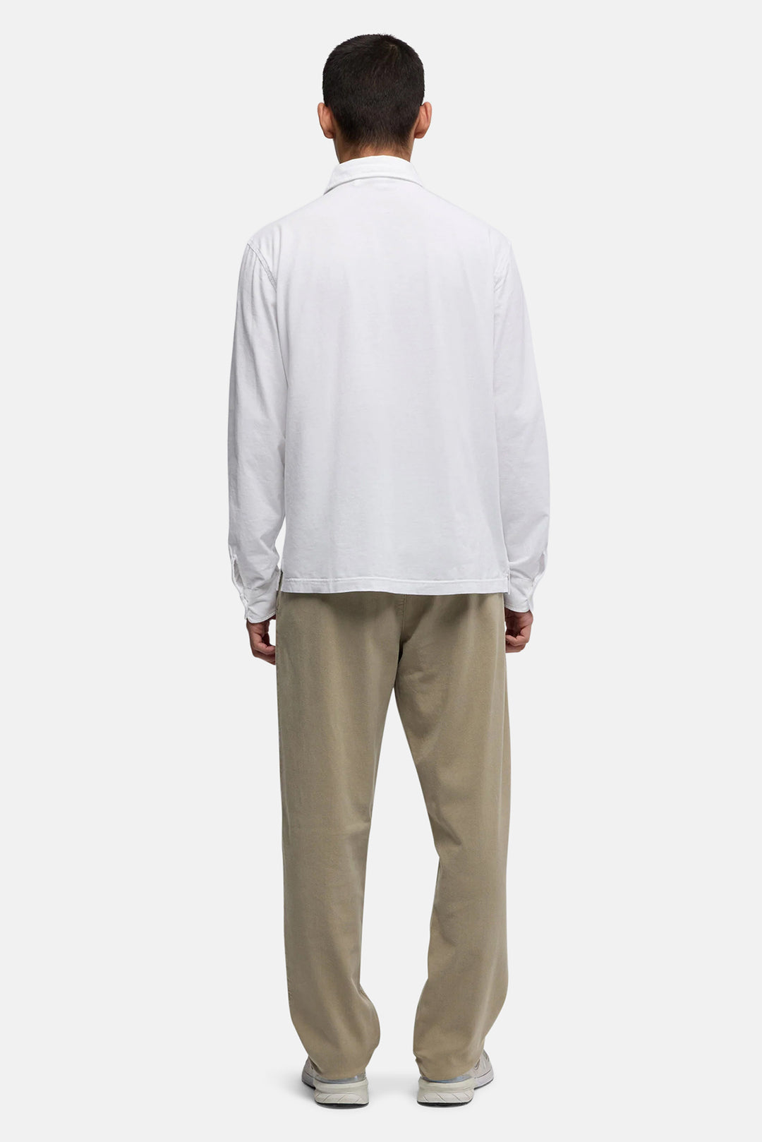 Luigi Cotton Jersey Polo Shirt White