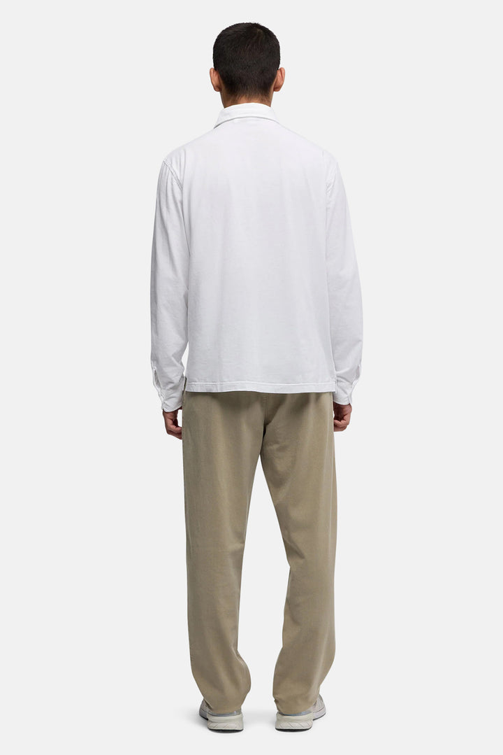 Luigi Cotton Jersey Polo Shirt White