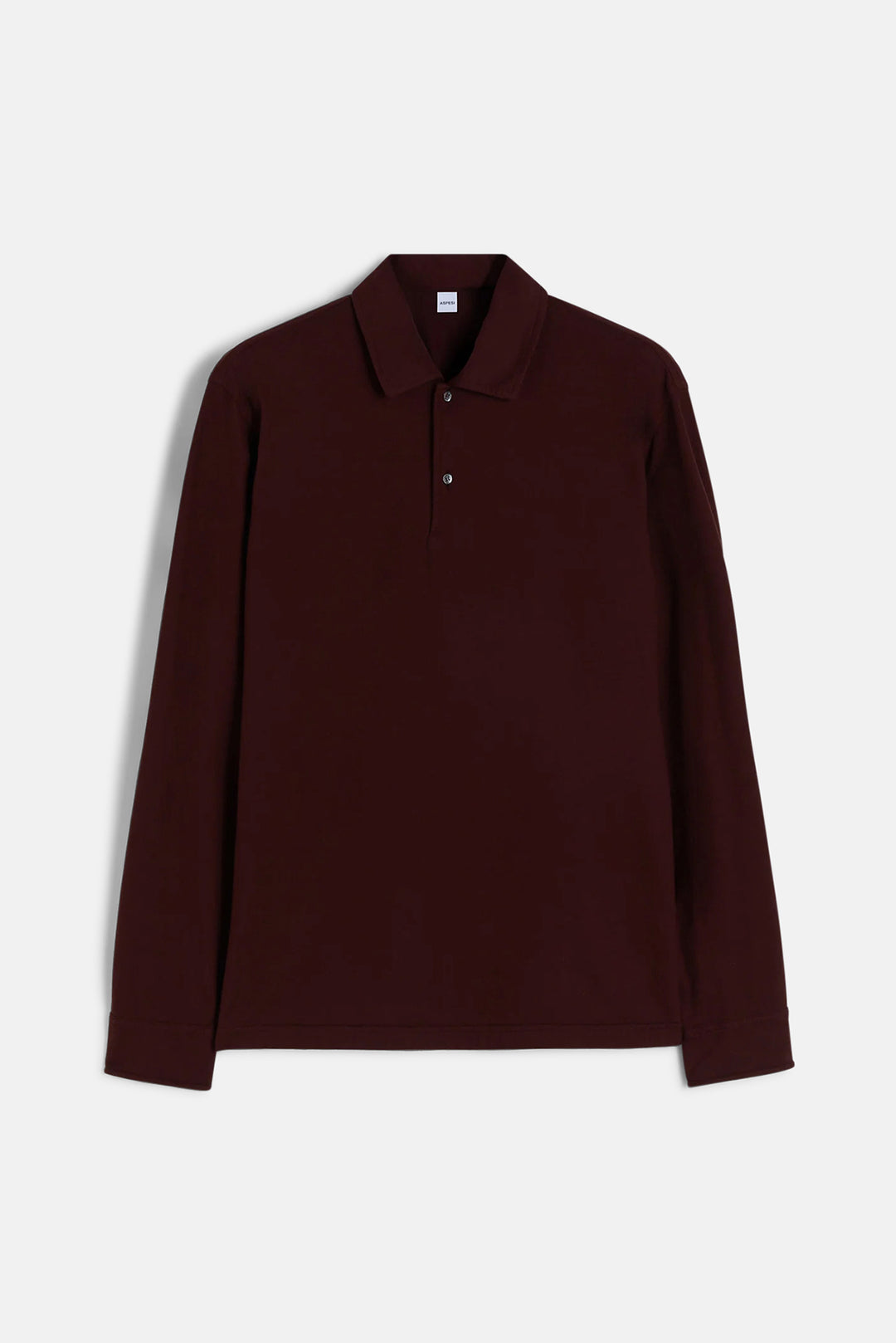 Luigi Long Sleeve Jersey Polo Burgundy