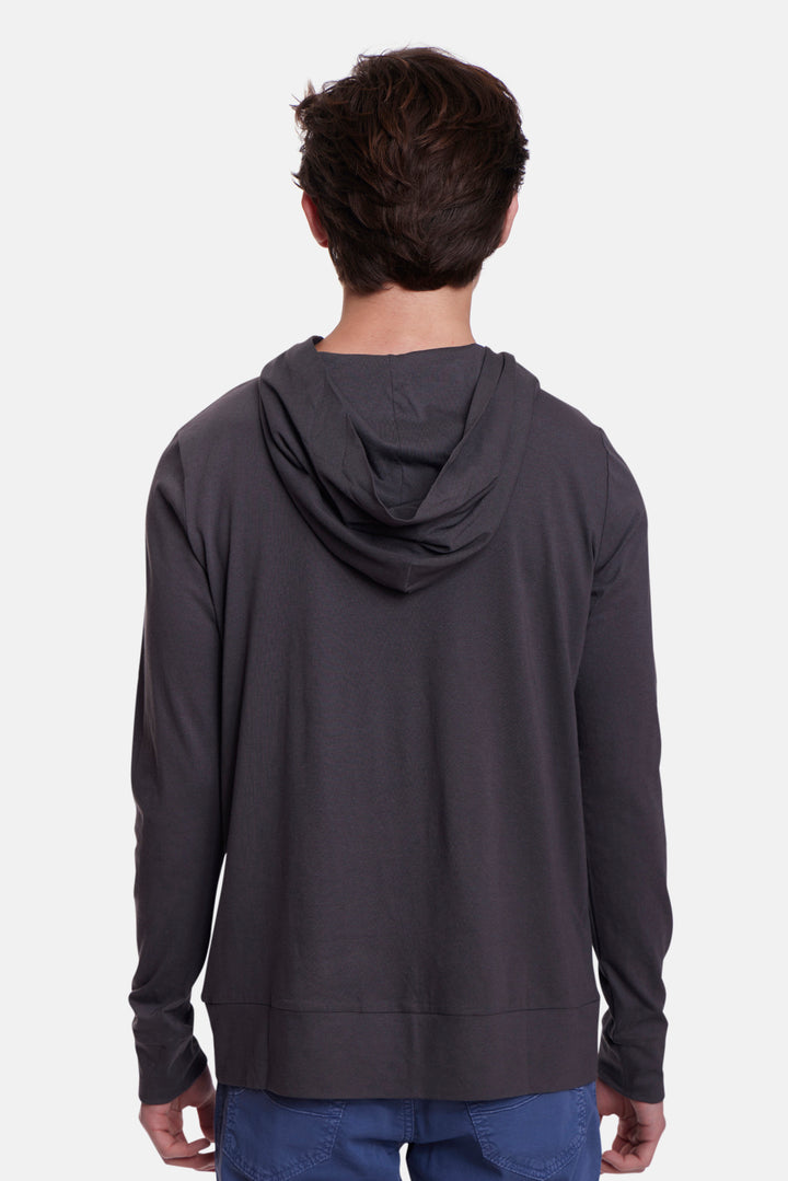 Luxe Pullover Hoodie Bat Grey