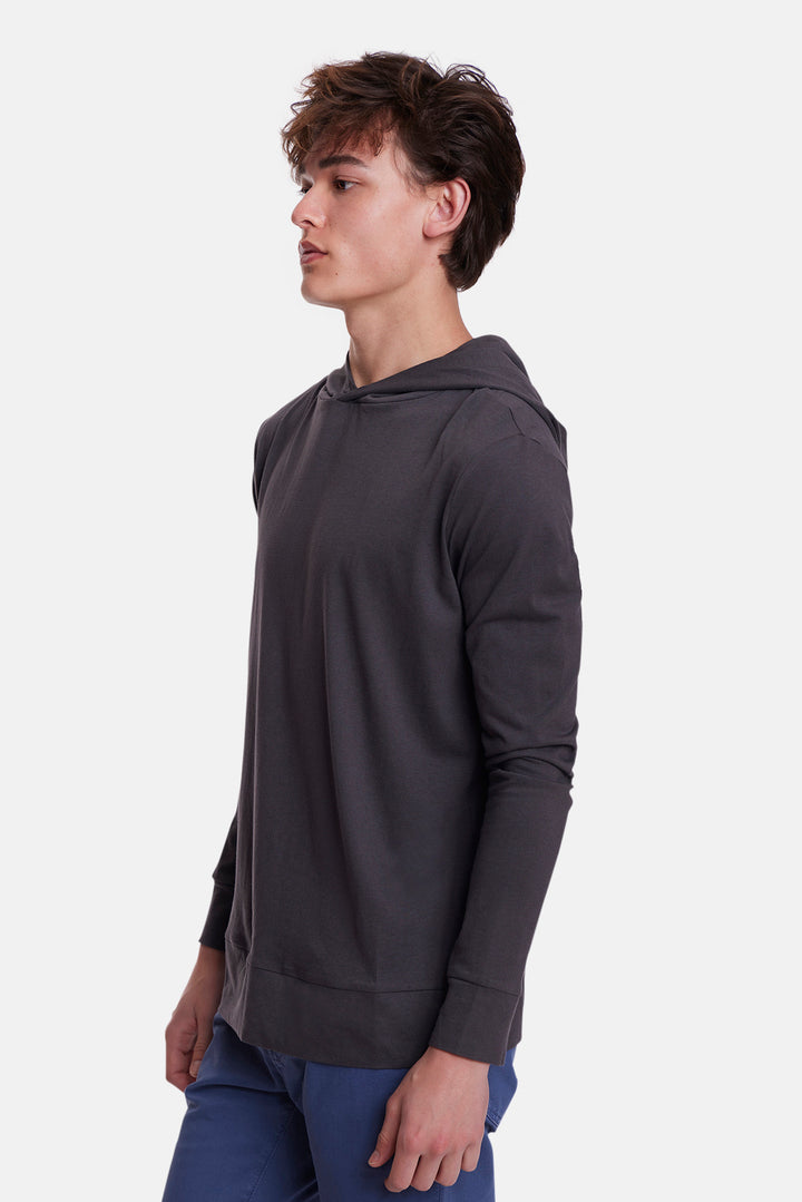 Luxe Pullover Hoodie Bat Grey