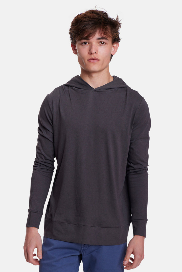 Luxe Pullover Hoodie Bat Grey