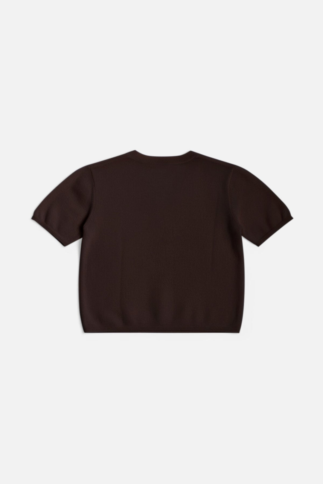 Bella Cashmere Short Sleeve Tee Brown