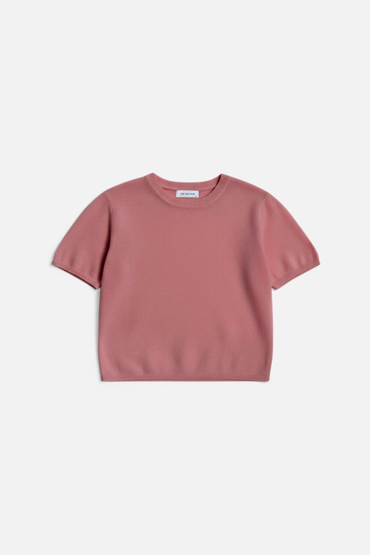 Bella Cashmere Short Sleeve Tee Mauve
