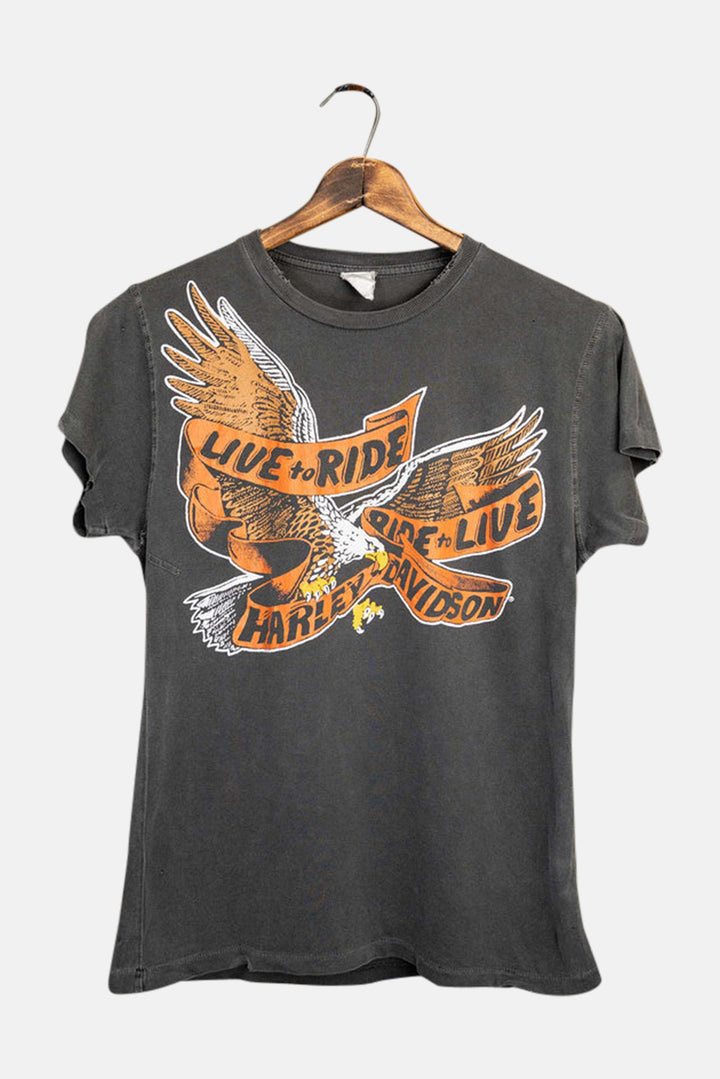 Harley Live To Ride Tee Black Pigment