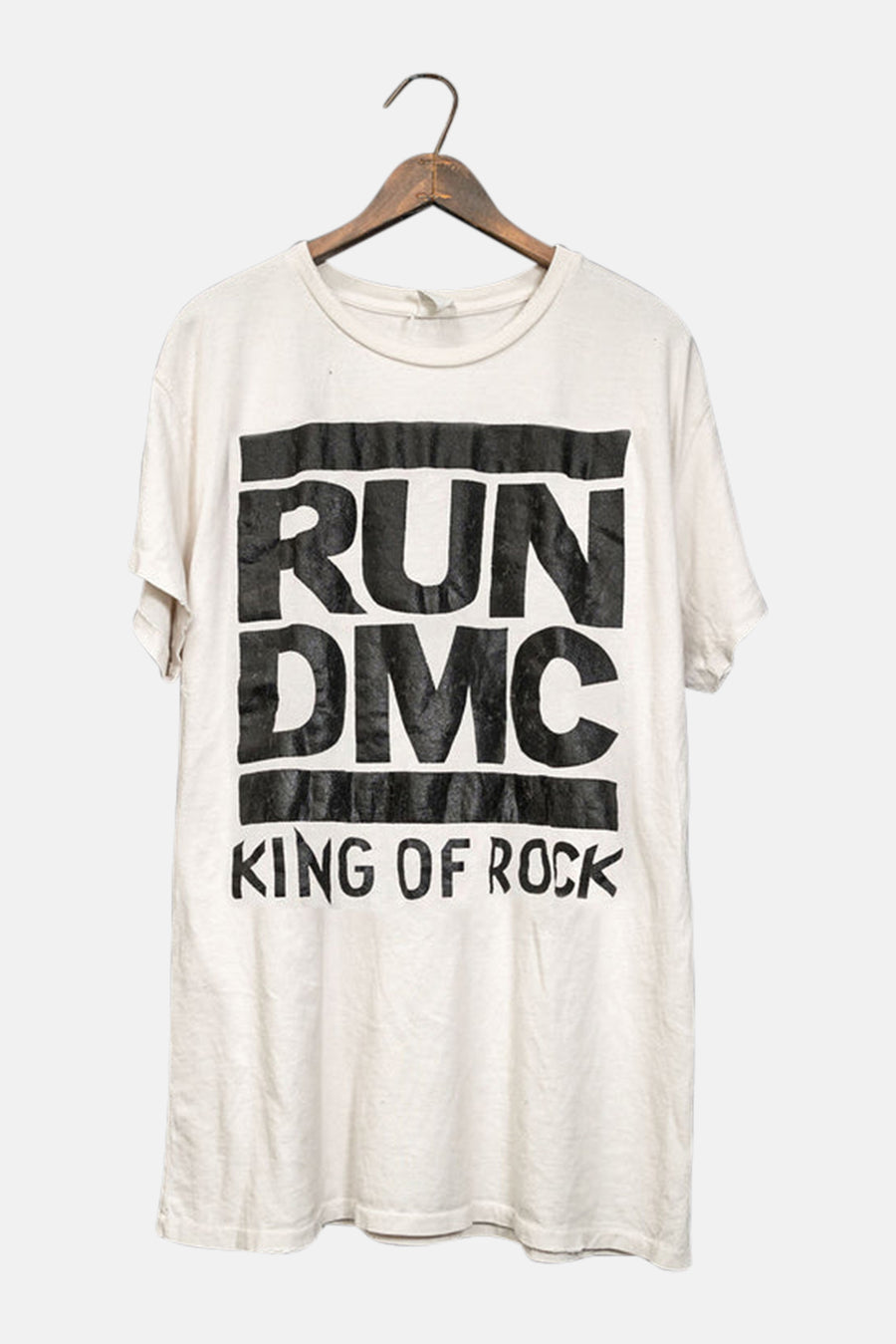 Run DMC King Of Rock Oversized Tee Vintage White