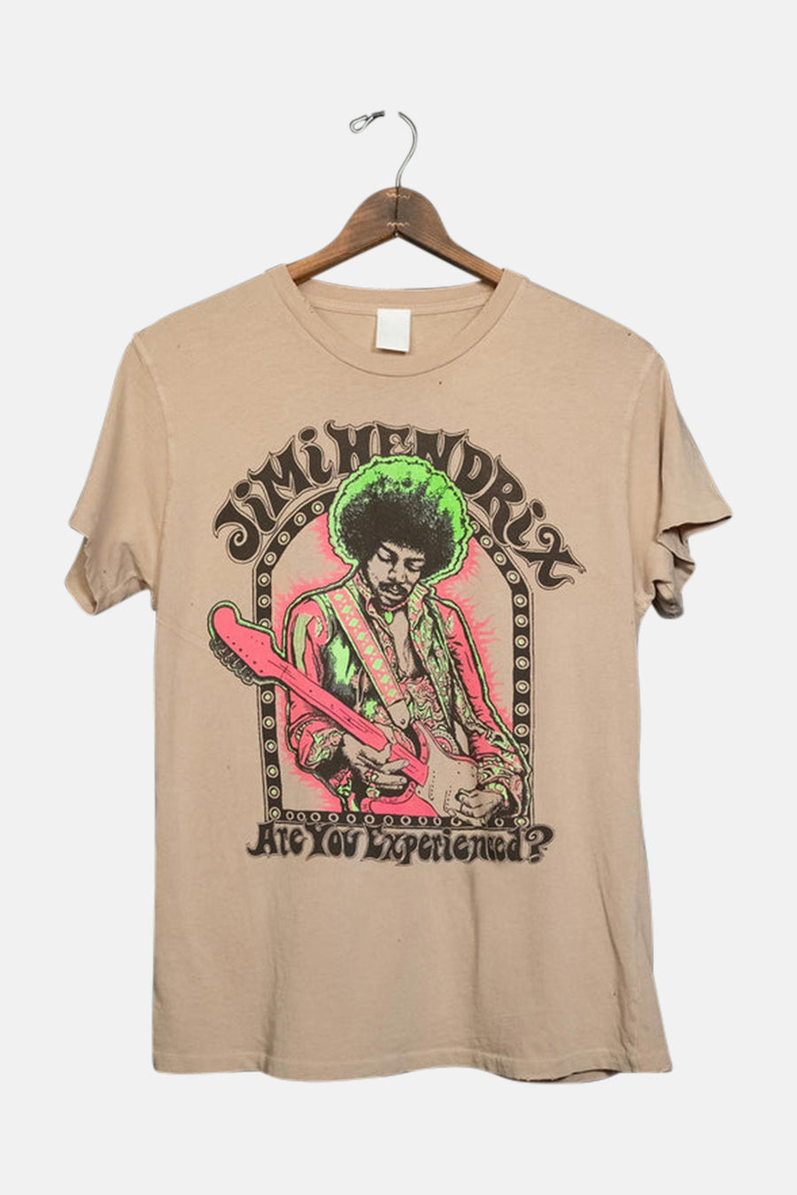 Jimi Hendrix Fire Tee Taupe