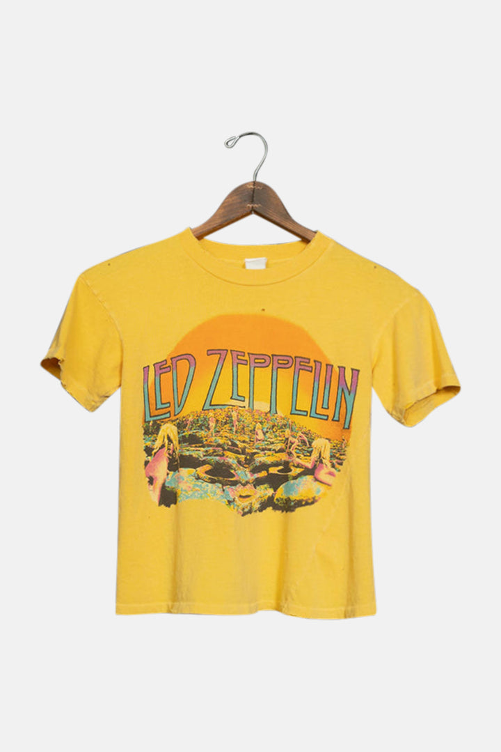 Led Zeppelin Holy Land Crop Tee Lemon