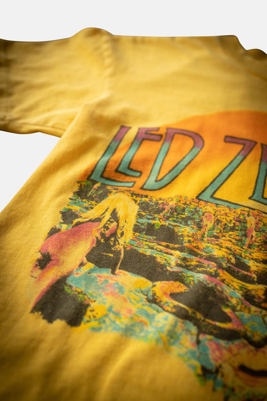 Led Zeppelin Holy Land Crop Tee Lemon