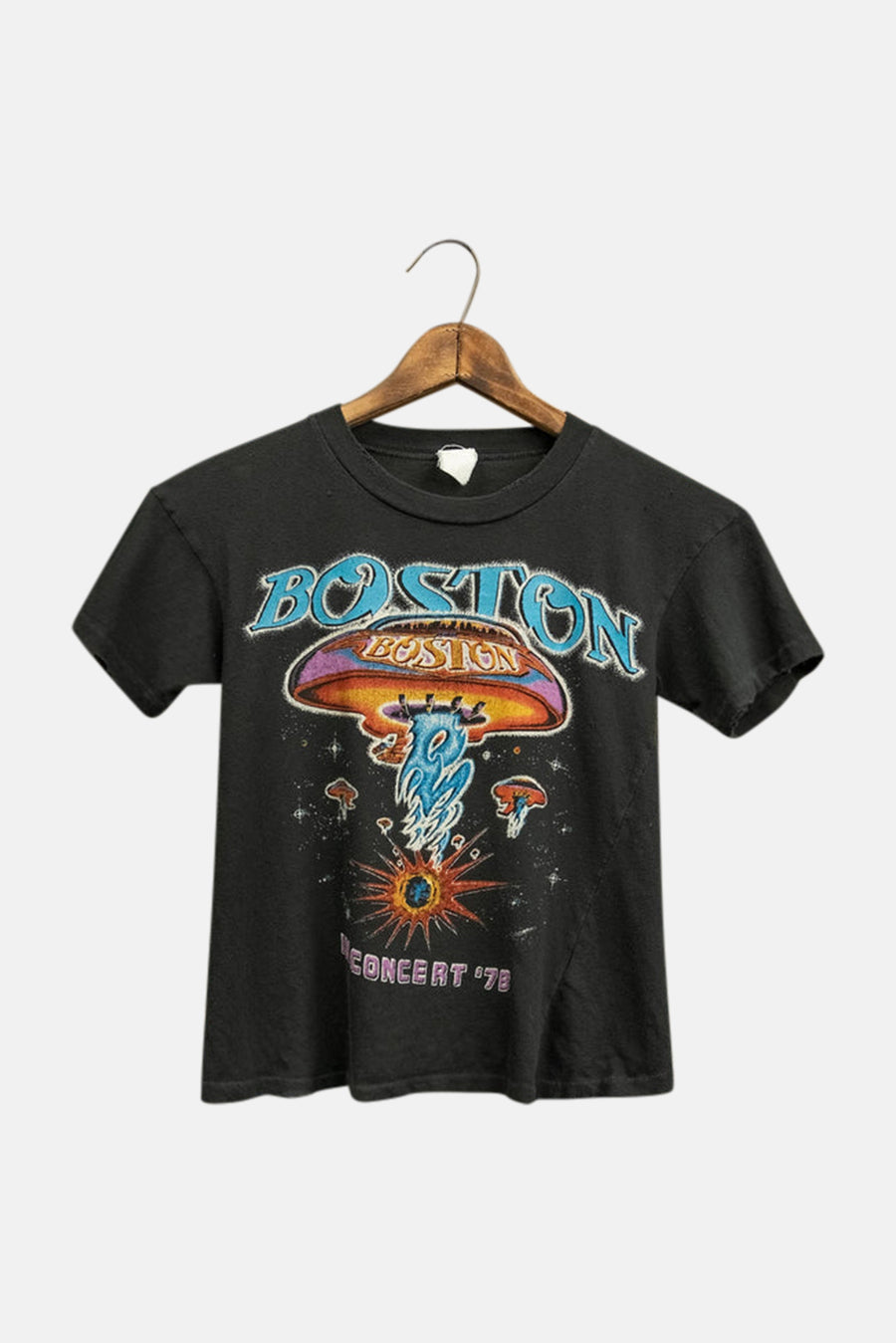 Boston In Concert '78 Crop Tee Coal Pigment