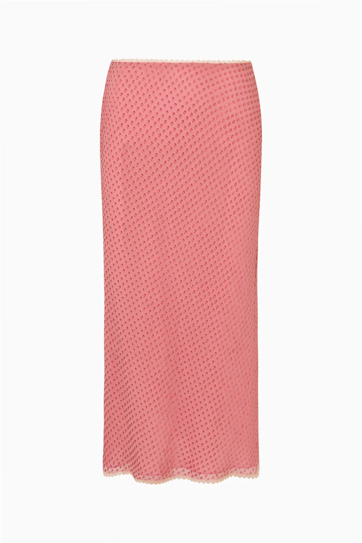 Mariem Silk Swiss Dot Skirt Orchid Blush