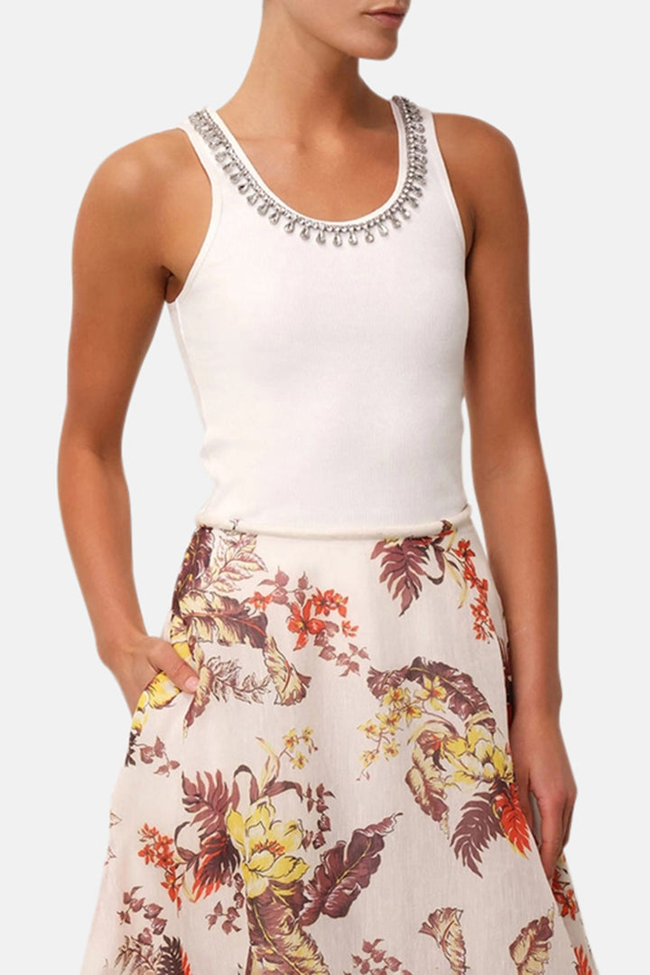 Matchmaker Embellished Tank Ivory