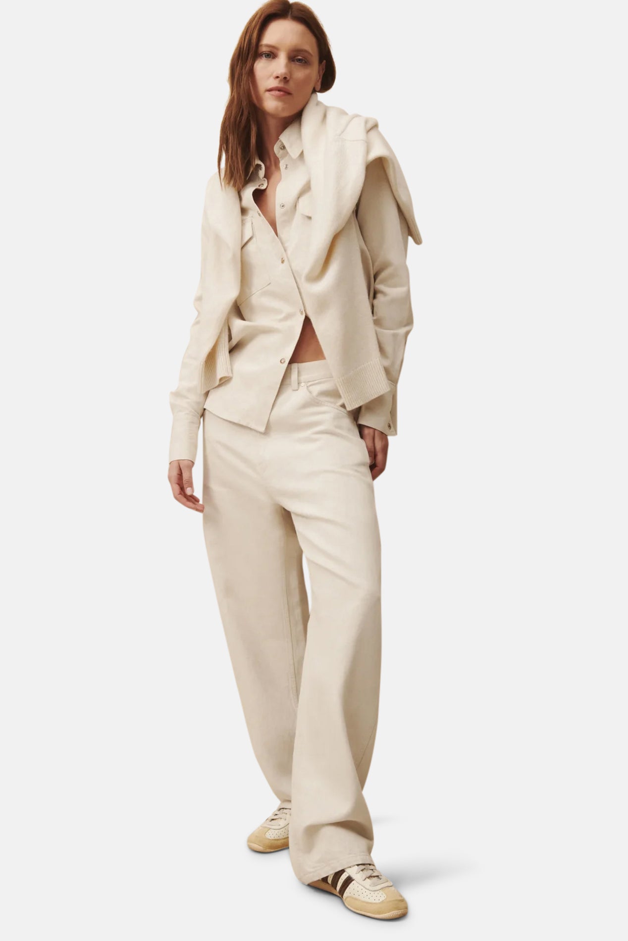 TWP Mila Pant Natural – blueandcream