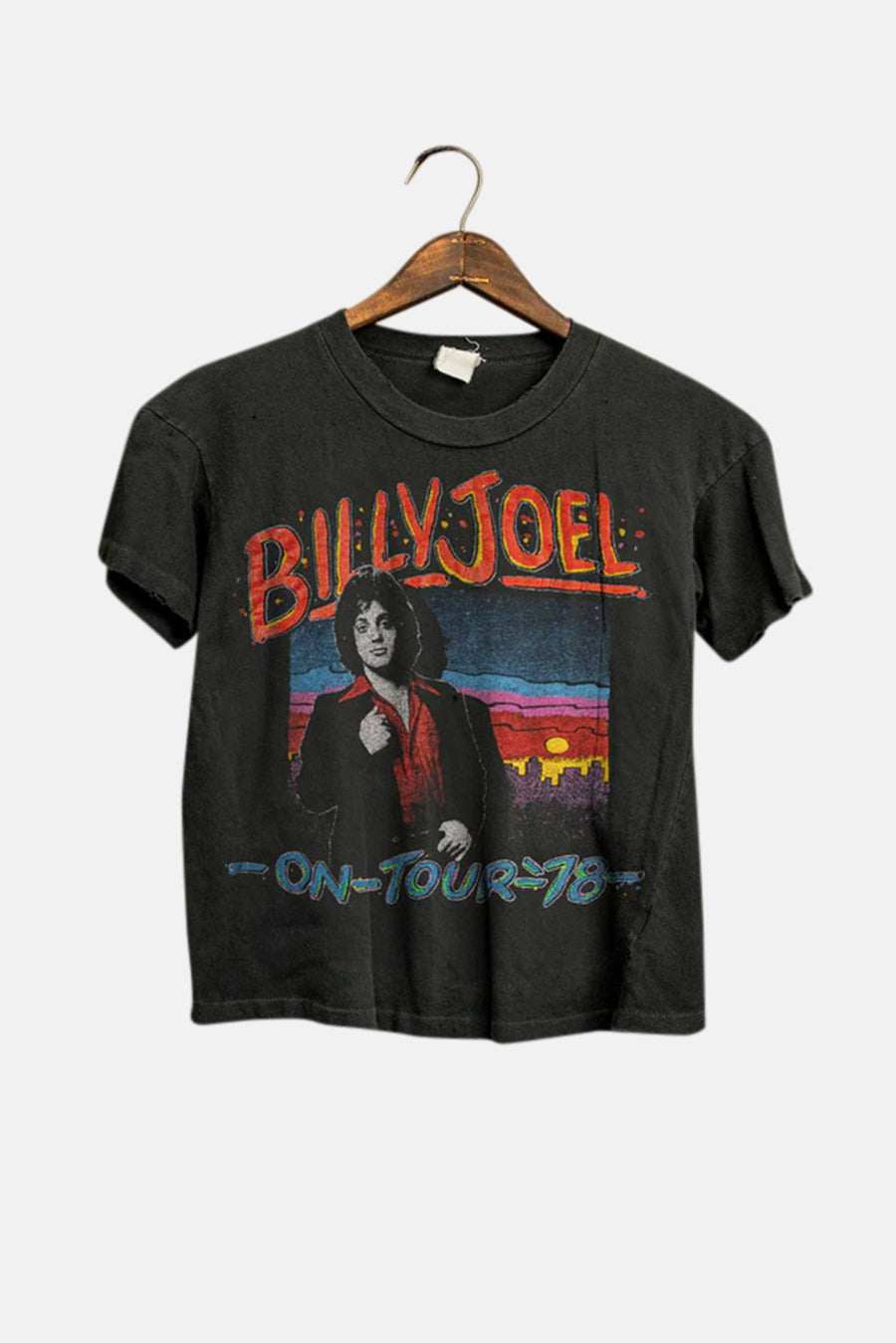 Billy Joel Crop Tee Coal Pigment