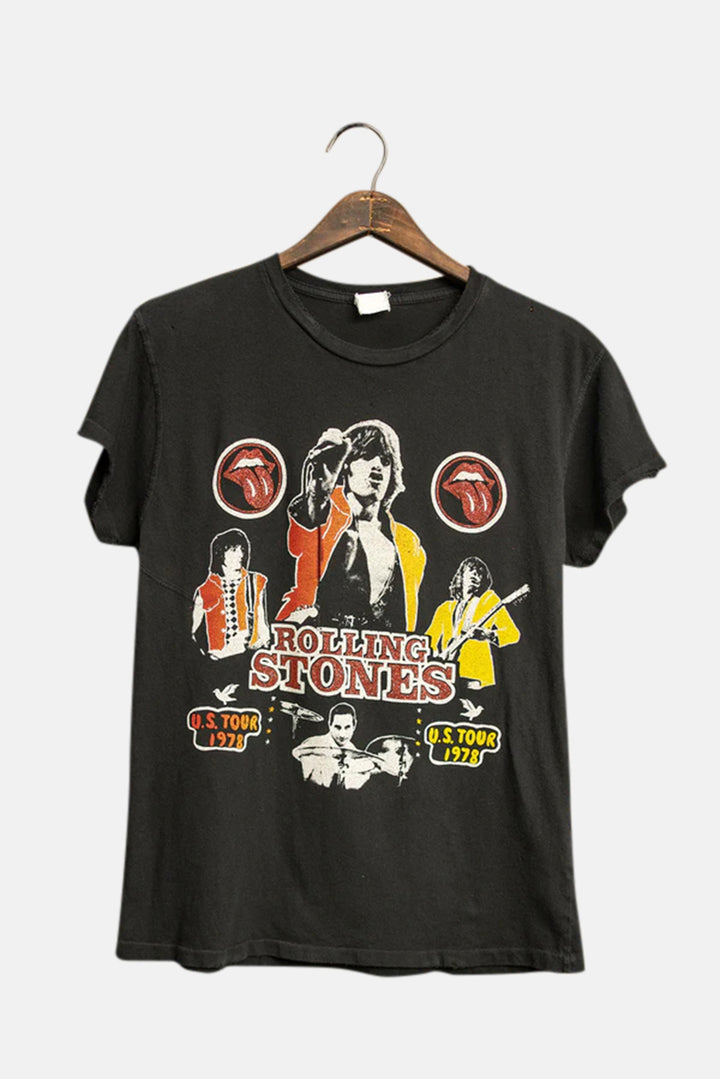 Rolling Stones Tour Over America Tee Coal Pigment