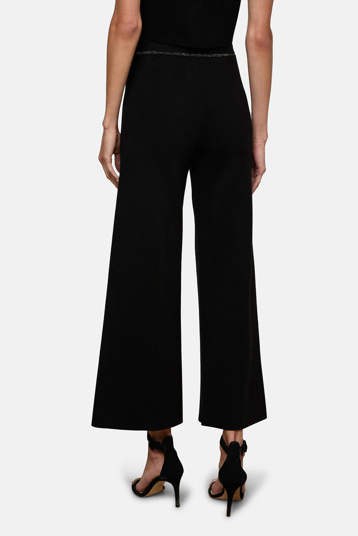 Madrid Wide Leg Knit Pant Black/Gold