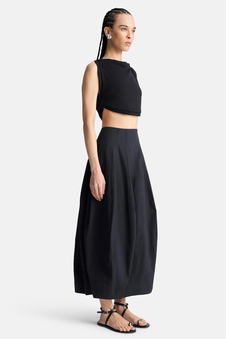 Mae Cropped Tank Black