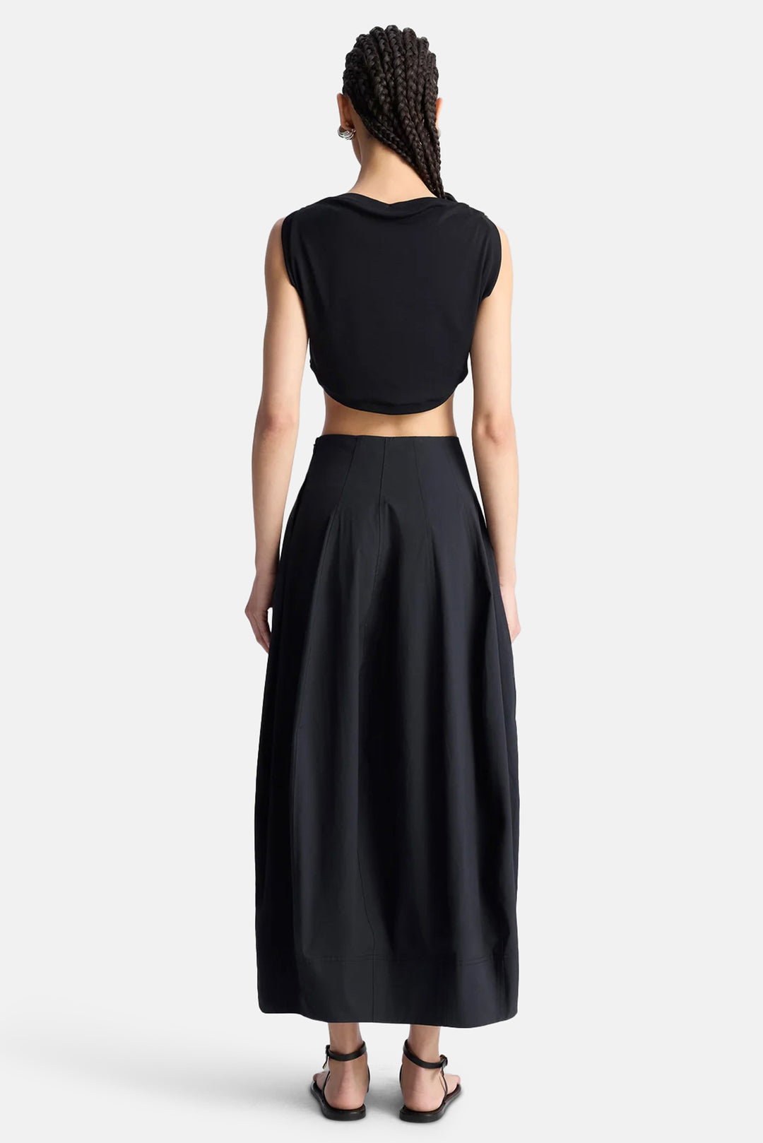 Mae Cropped Tank Black