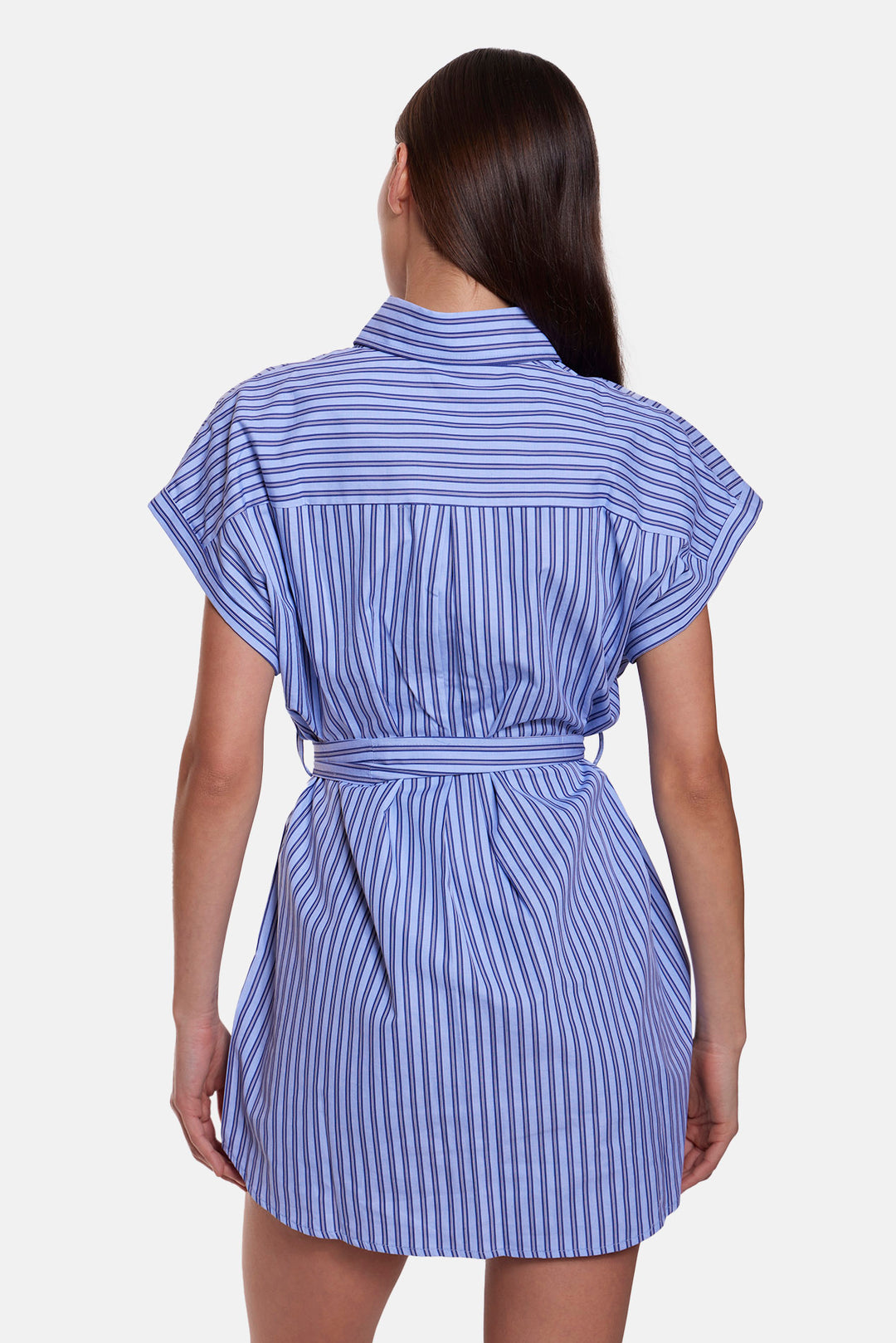 Maidstone Mini Shirt Dress Blue/Navy Stripe