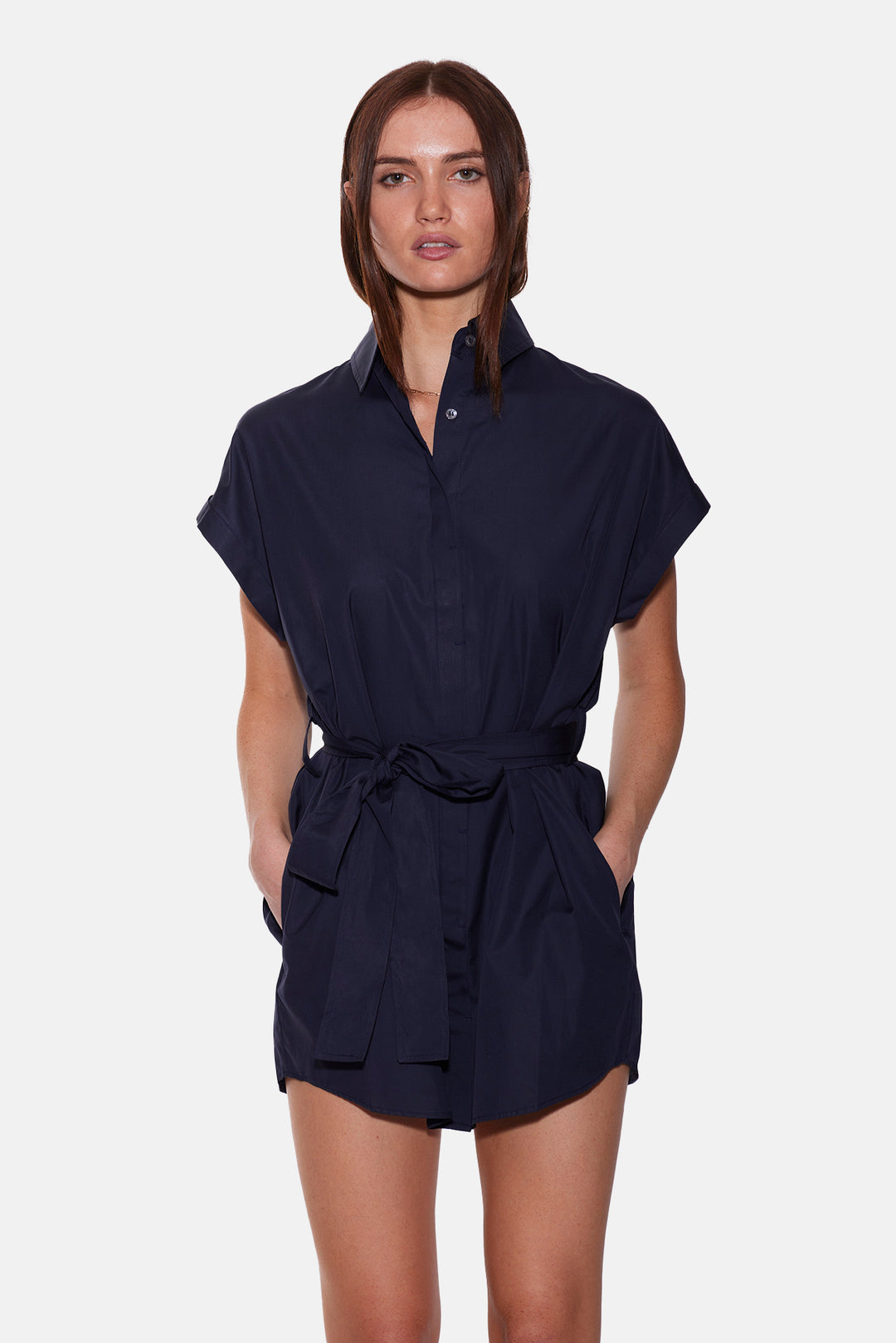 Maidstone Mini Shirt Dress Navy