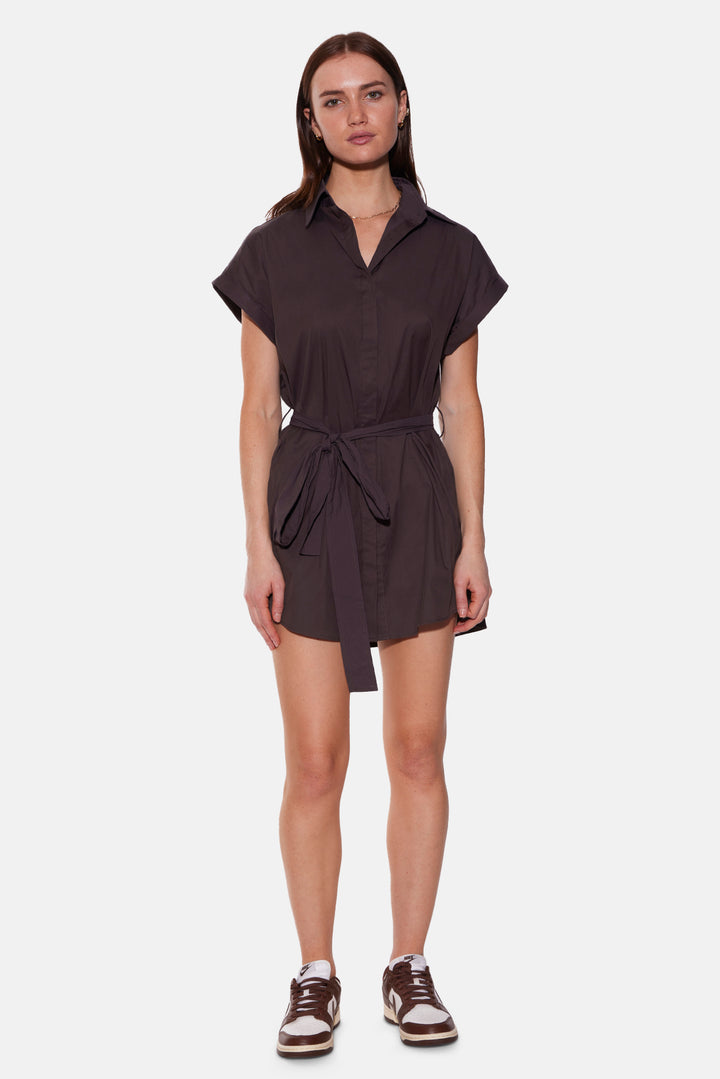 Maidstone Mini Shirt Dress Chocolate