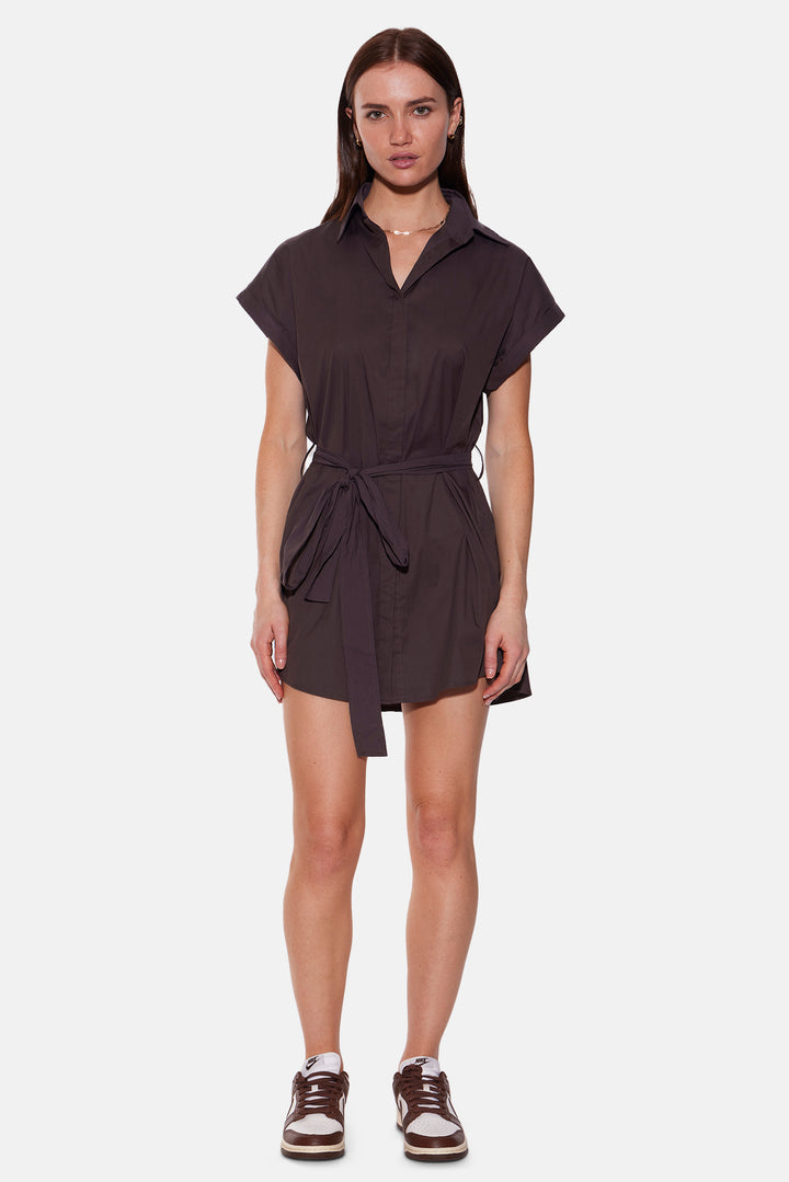 Maidstone Mini Shirt Dress Chocolate
