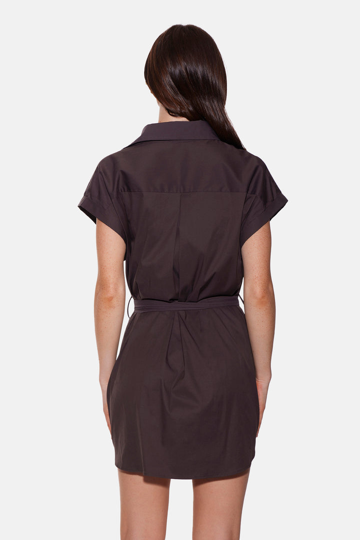 Maidstone Mini Shirt Dress Chocolate
