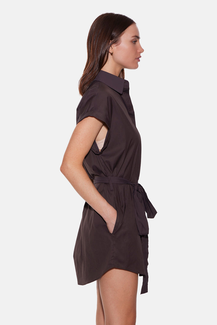 Maidstone Mini Shirt Dress Chocolate