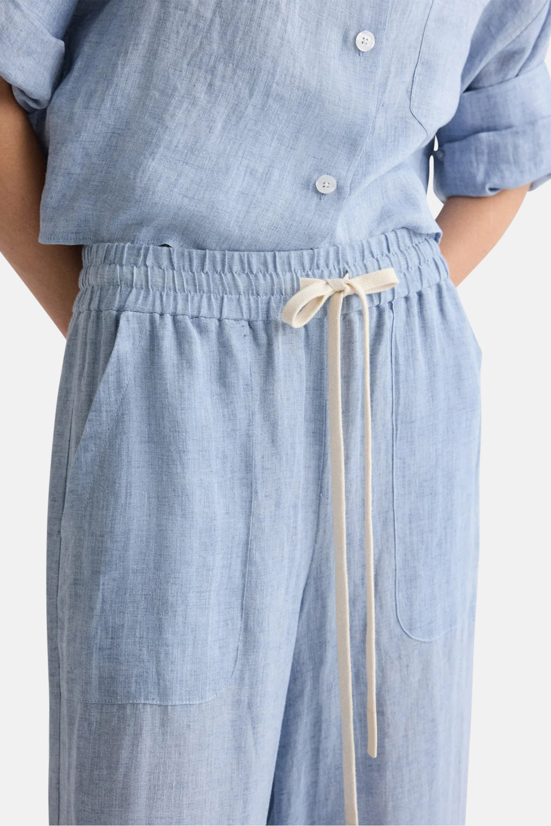 Main St. Pant in Washed Hemp Denim Light Indigo
