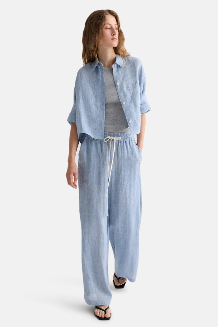 Main St. Pant in Washed Hemp Denim Light Indigo