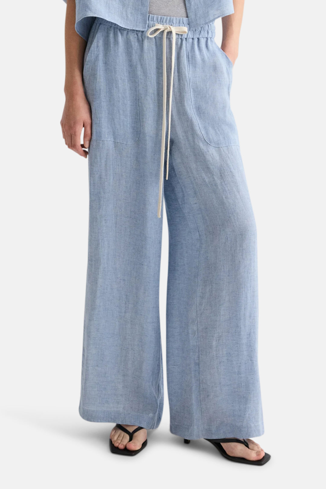 Main St. Pant in Washed Hemp Denim Light Indigo