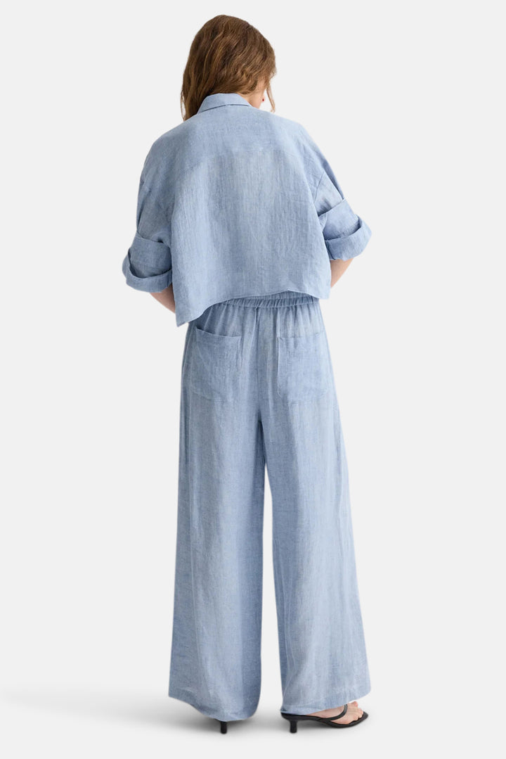 Main St. Pant in Washed Hemp Denim Light Indigo