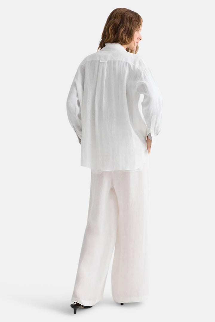 Main St. Pant in Washed Hemp White