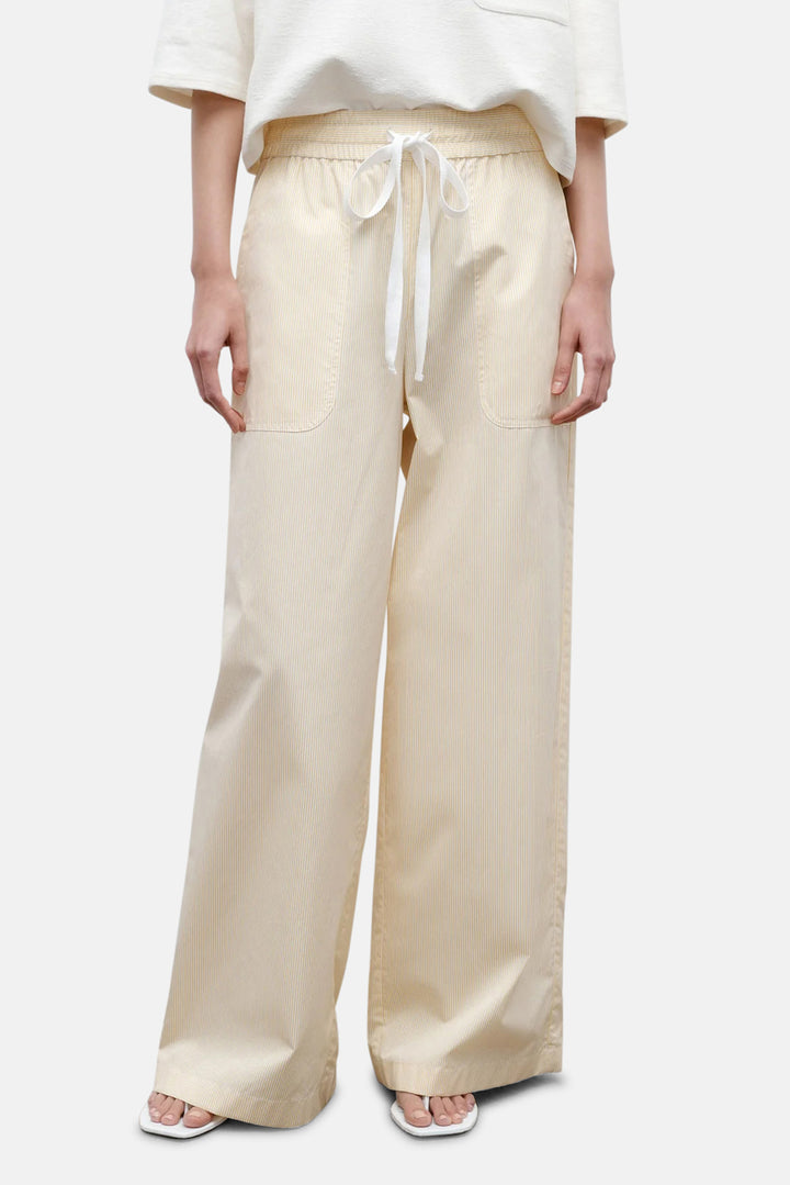 Main Street Pant Ivory/Yellow Stripe
