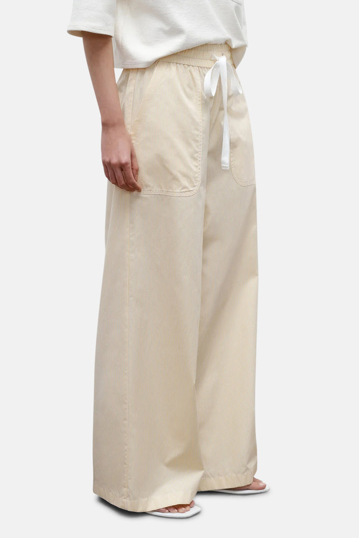 Main Street Pant Ivory/Yellow Stripe